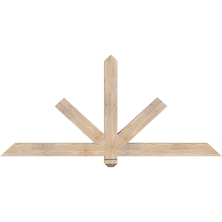 Ekena Millwork Kennewick Smooth Timber Gable Bracket, Douglas Fir, 60"W x 27"H x 3 1/2"D x 3 1/2"F, 11/12 Pitch GBW060X27X0404KEN00SDF